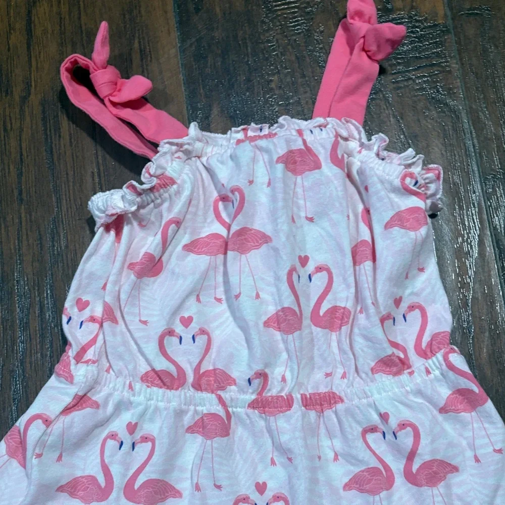 The Children's Place Pink Flamingo Tie-Shoulder Dress size 5T